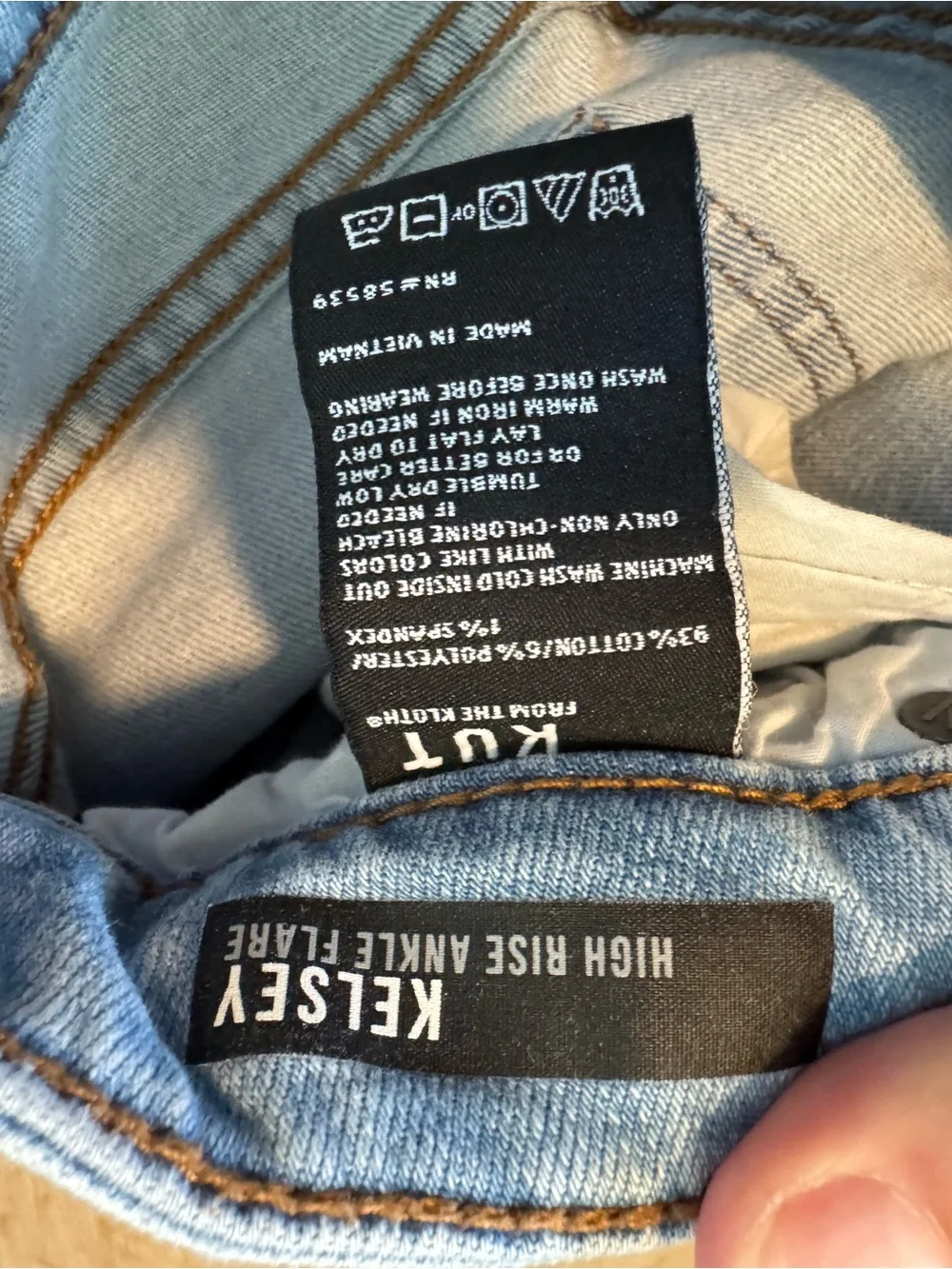 KUT from the Kloth Kelsey Ankle High Rise Flare jeans size 0